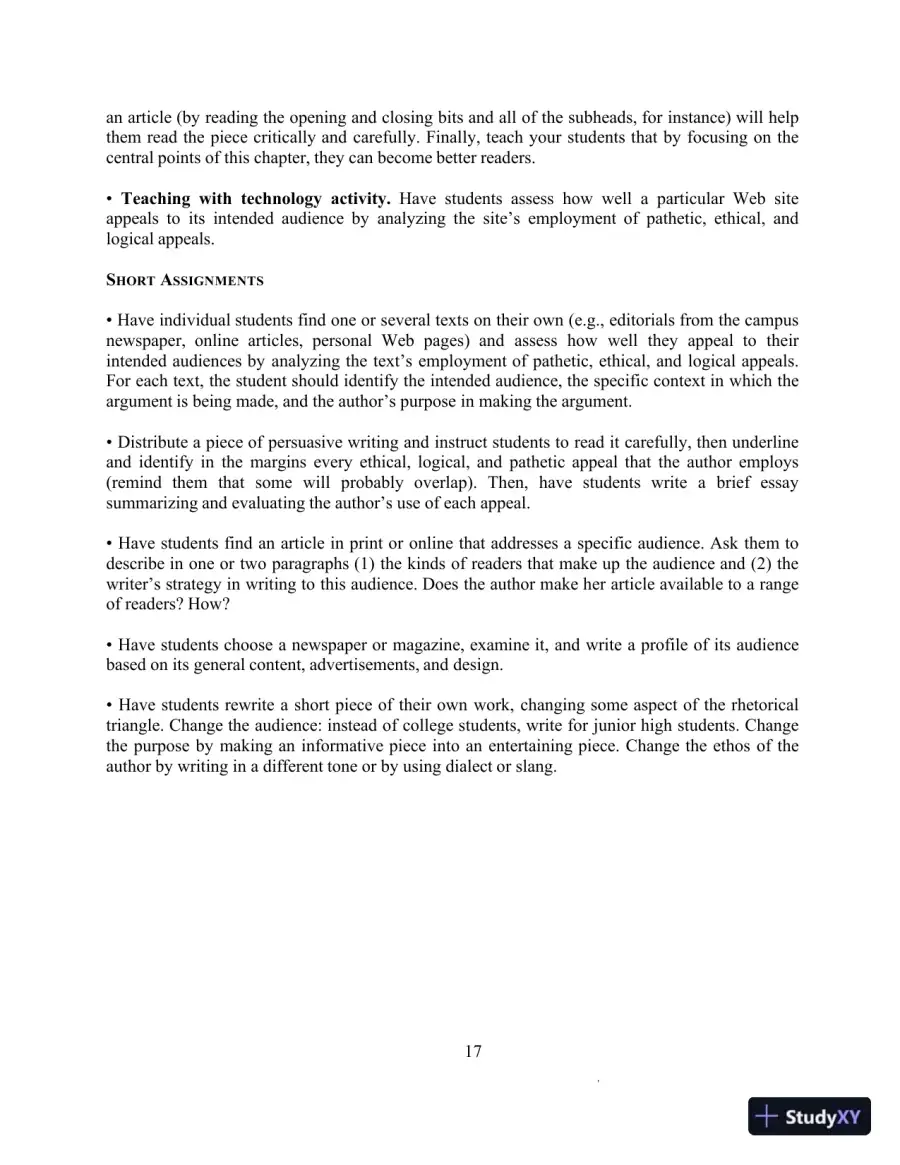 Lecture Notes for The Writer's Handbook, 6th Edition, page 19