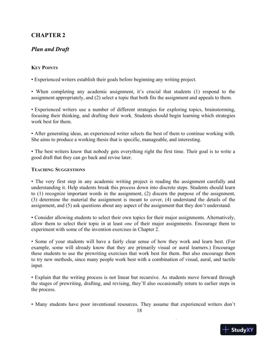 Lecture Notes for The Writer's Handbook, 6th Edition, page 20