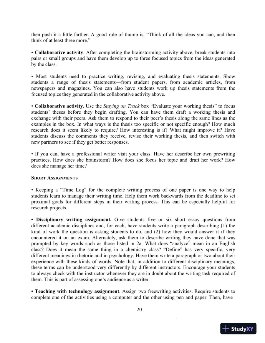 Lecture Notes for The Writer's Handbook, 6th Edition, page 22