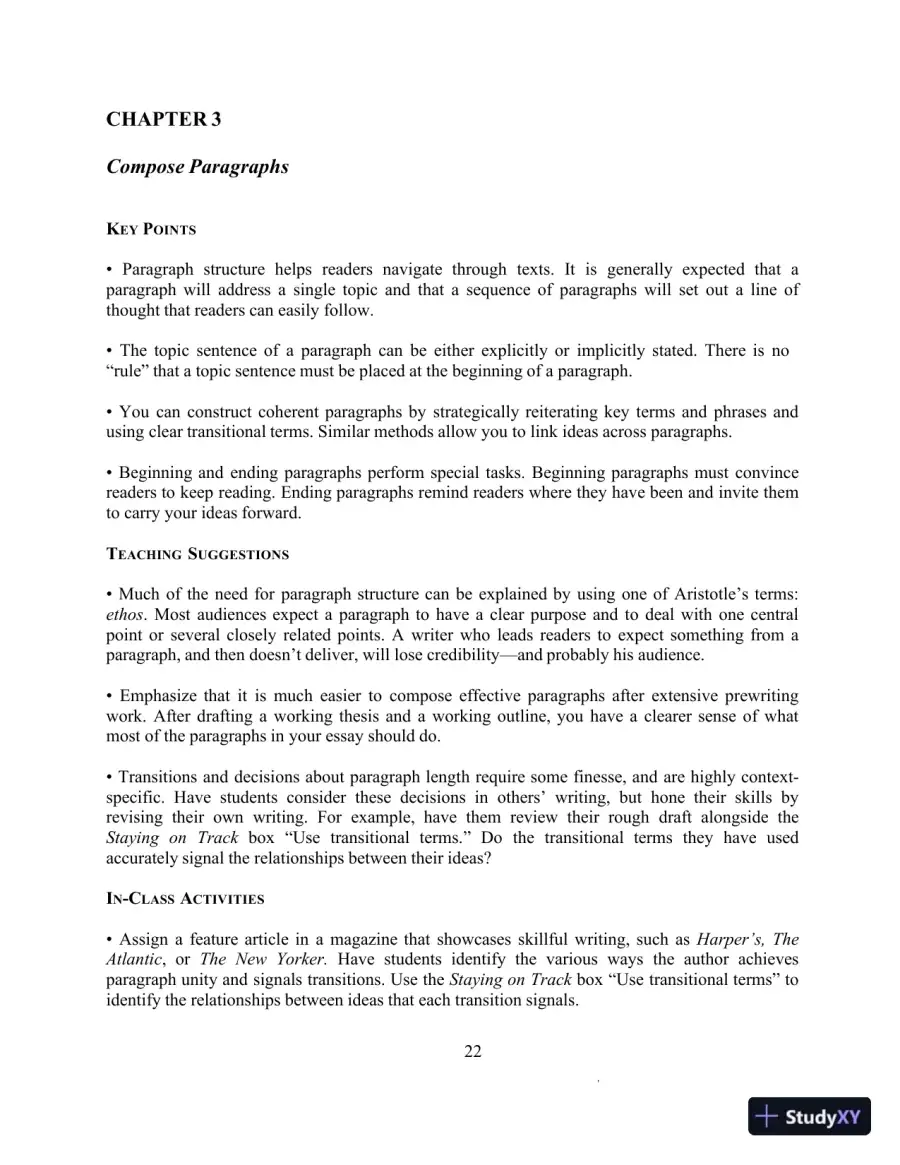 Lecture Notes for The Writer's Handbook, 6th Edition, page 24