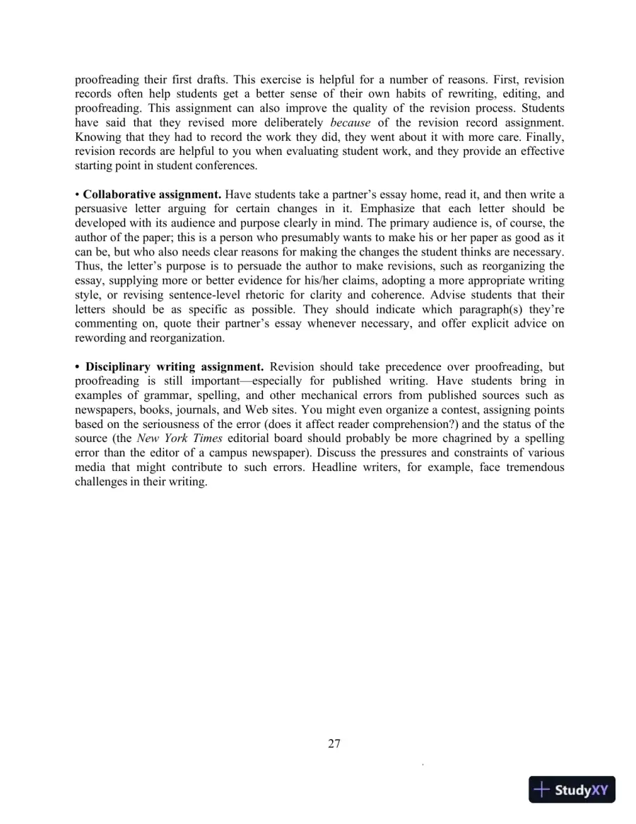 Lecture Notes for The Writer's Handbook, 6th Edition, page 29