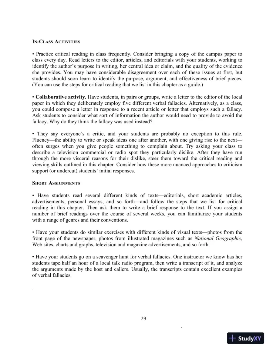 Lecture Notes for The Writer's Handbook, 6th Edition, page 31