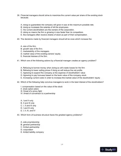 Corporate Finance, 10th Edition Test Bank - Page 10 preview image