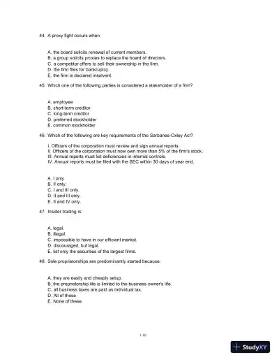 Corporate Finance, 10th Edition Test Bank - Page 11 preview image