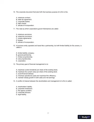 Corporate Finance, 10th Edition Test Bank - Page 4 preview image