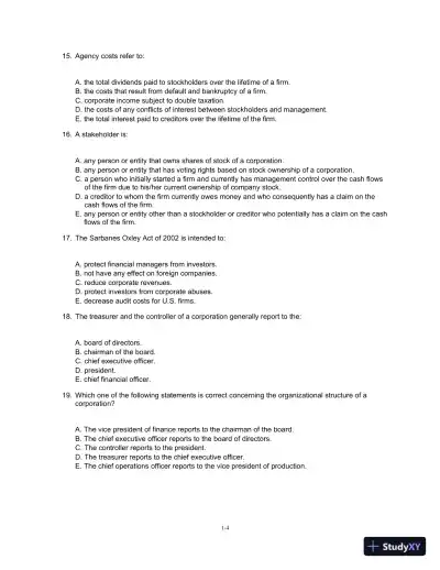 Corporate Finance, 10th Edition Test Bank - Page 5 preview image