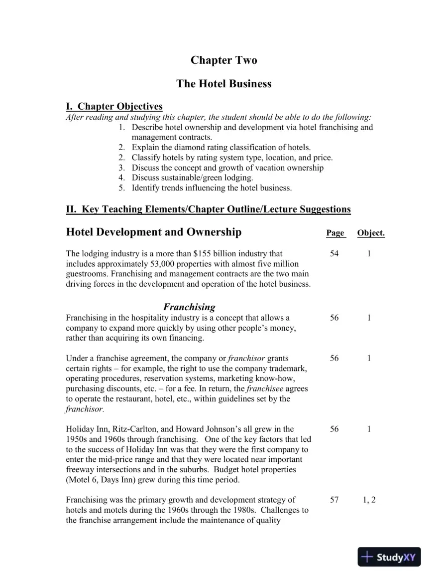 Solution Manual for Introduction to Hospitality, 7th Edition, page 16