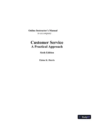 Customer Service: A Practical Approach 6th Edition Test Bank - Page 1 preview image
