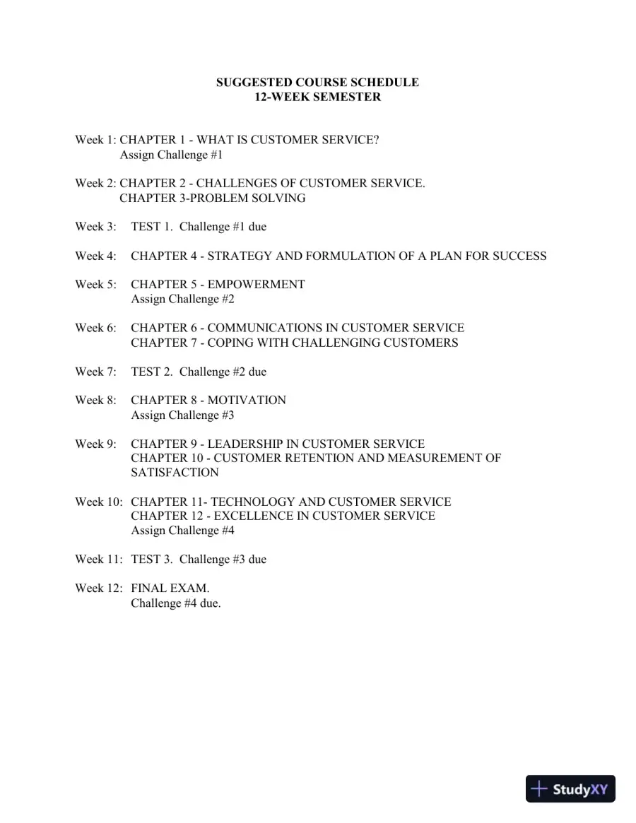 Customer Service: A Practical Approach 6th Edition Test Bank, page 10