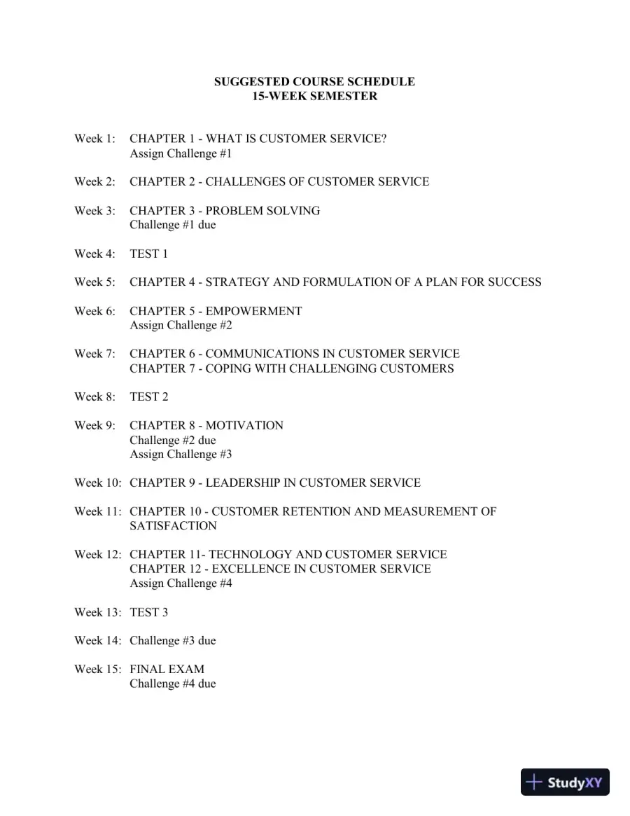 Customer Service: A Practical Approach 6th Edition Test Bank, page 11