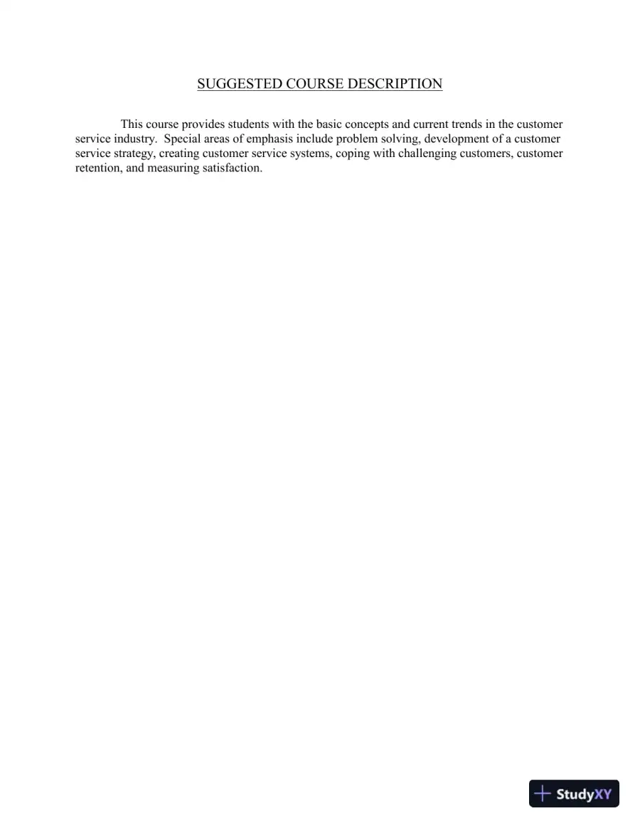 Customer Service: A Practical Approach 6th Edition Test Bank, page 14