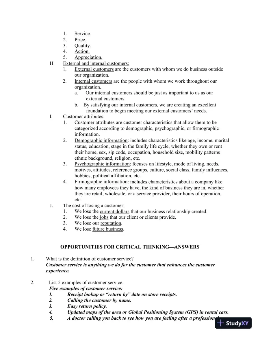 Customer Service: A Practical Approach 6th Edition Test Bank, page 16
