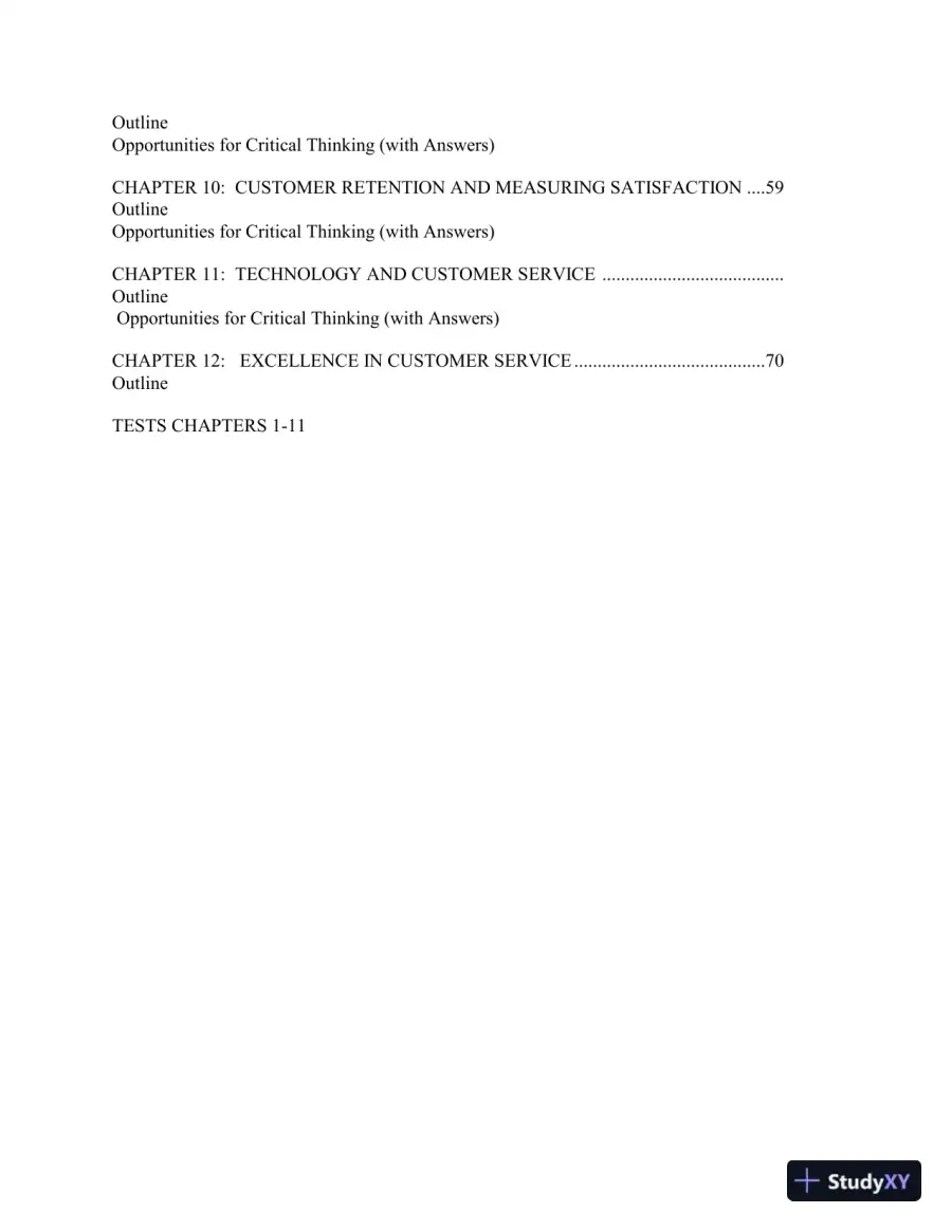 Customer Service: A Practical Approach 6th Edition Test Bank, page 4
