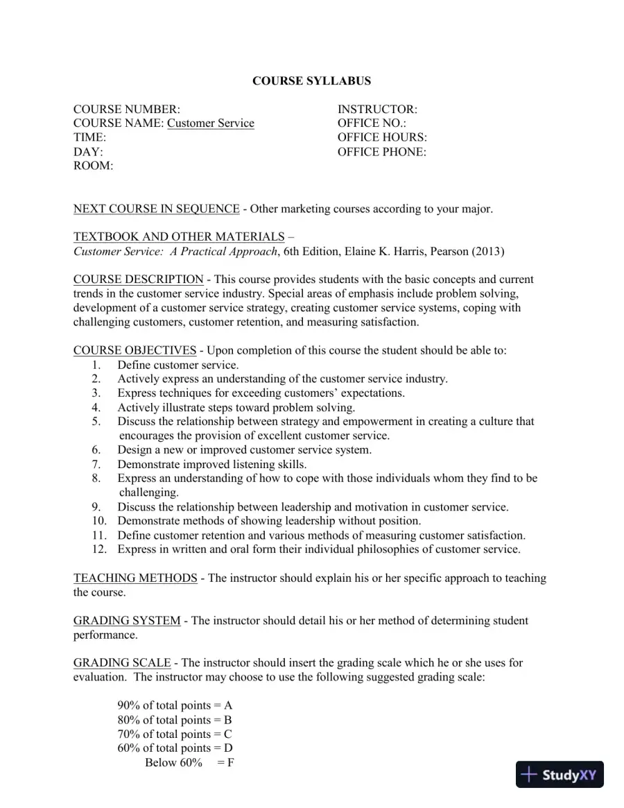 Customer Service: A Practical Approach 6th Edition Test Bank, page 7