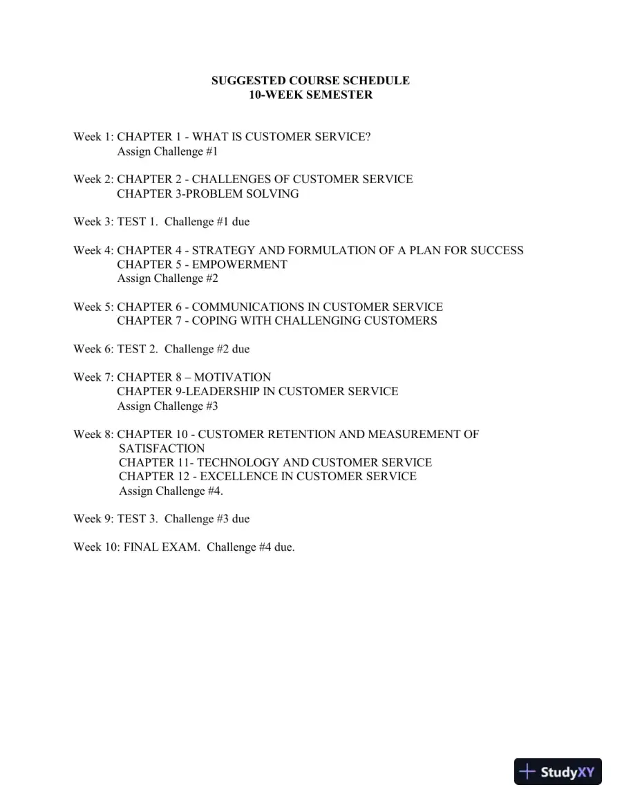 Customer Service: A Practical Approach 6th Edition Test Bank, page 9