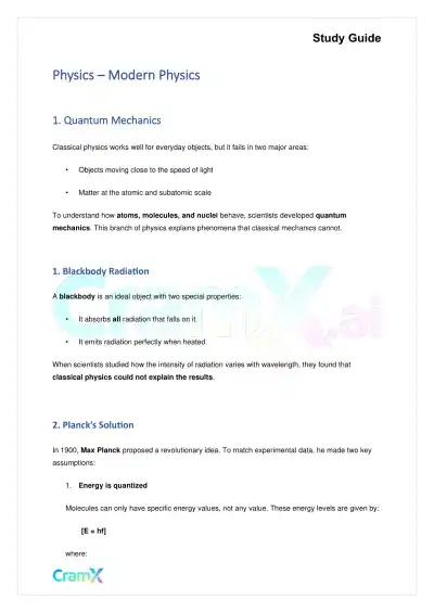 Physics – Modern Physics - Page 1 preview image
