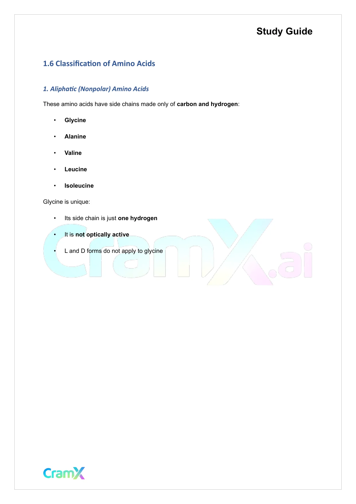 Biochemistry I - Protein Structure - Page 4 preview image