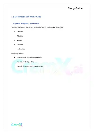 Biochemistry I - Protein Structure - Page 4 preview image