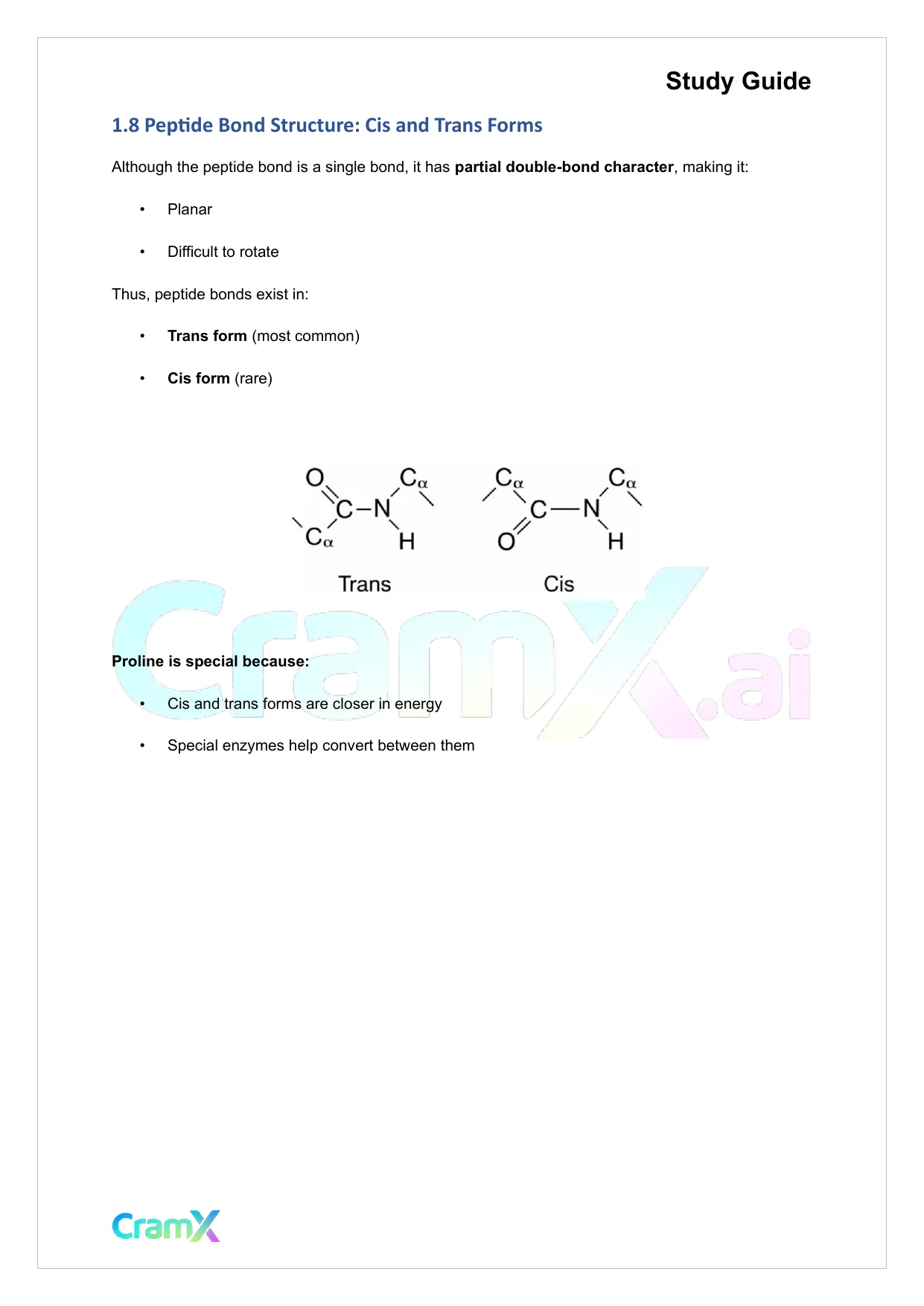 Biochemistry I - Protein Structure - Page 9 preview image