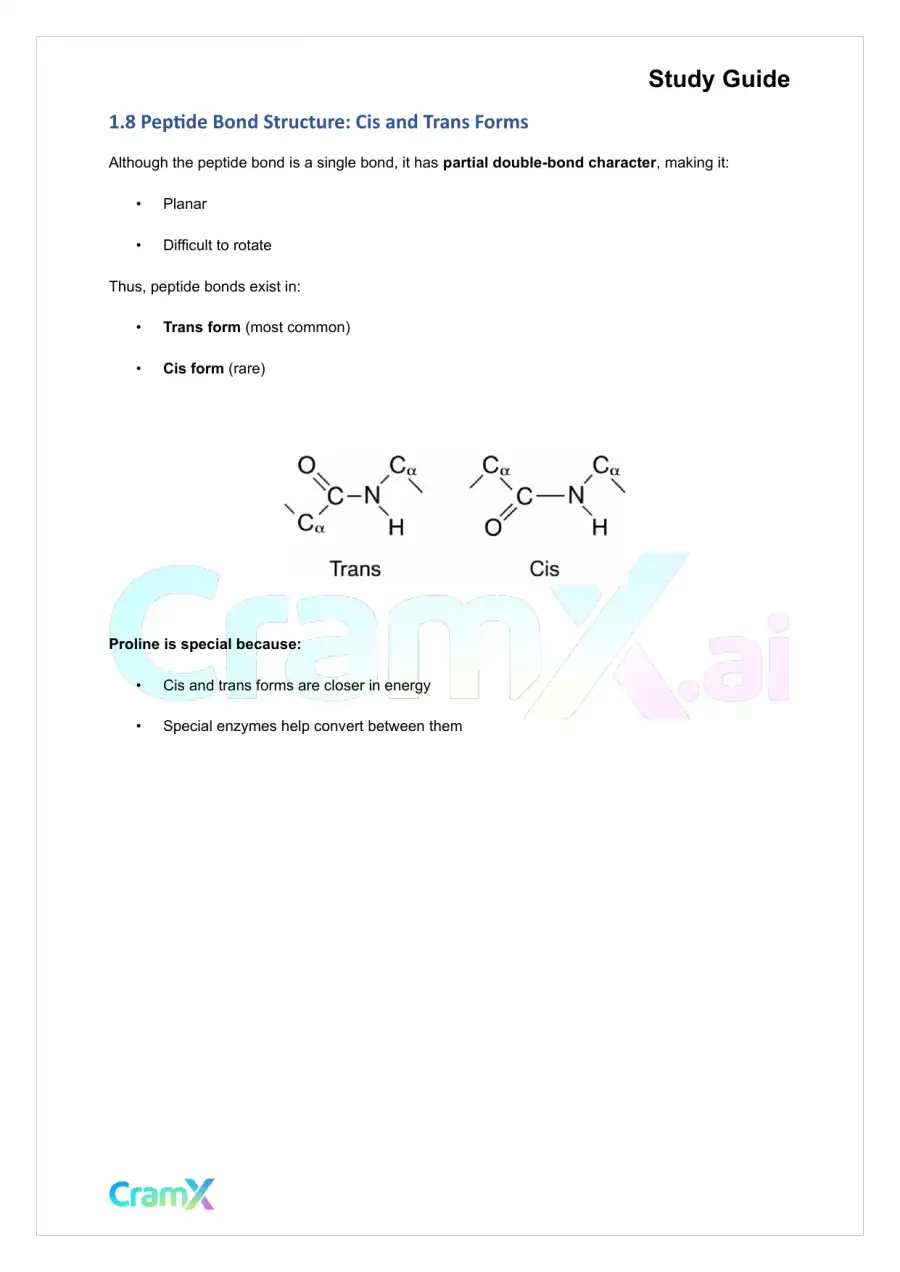 Biochemistry I - Protein Structure, page 9
