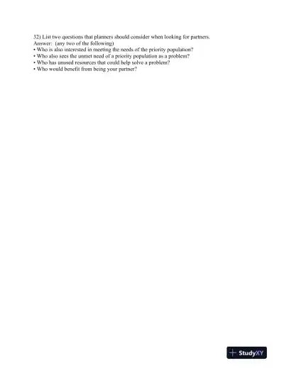 Planning, Implementing, and Evaluating Health Promotion Programs: A Primer 7th Edition Test Bank - Page 11 preview image