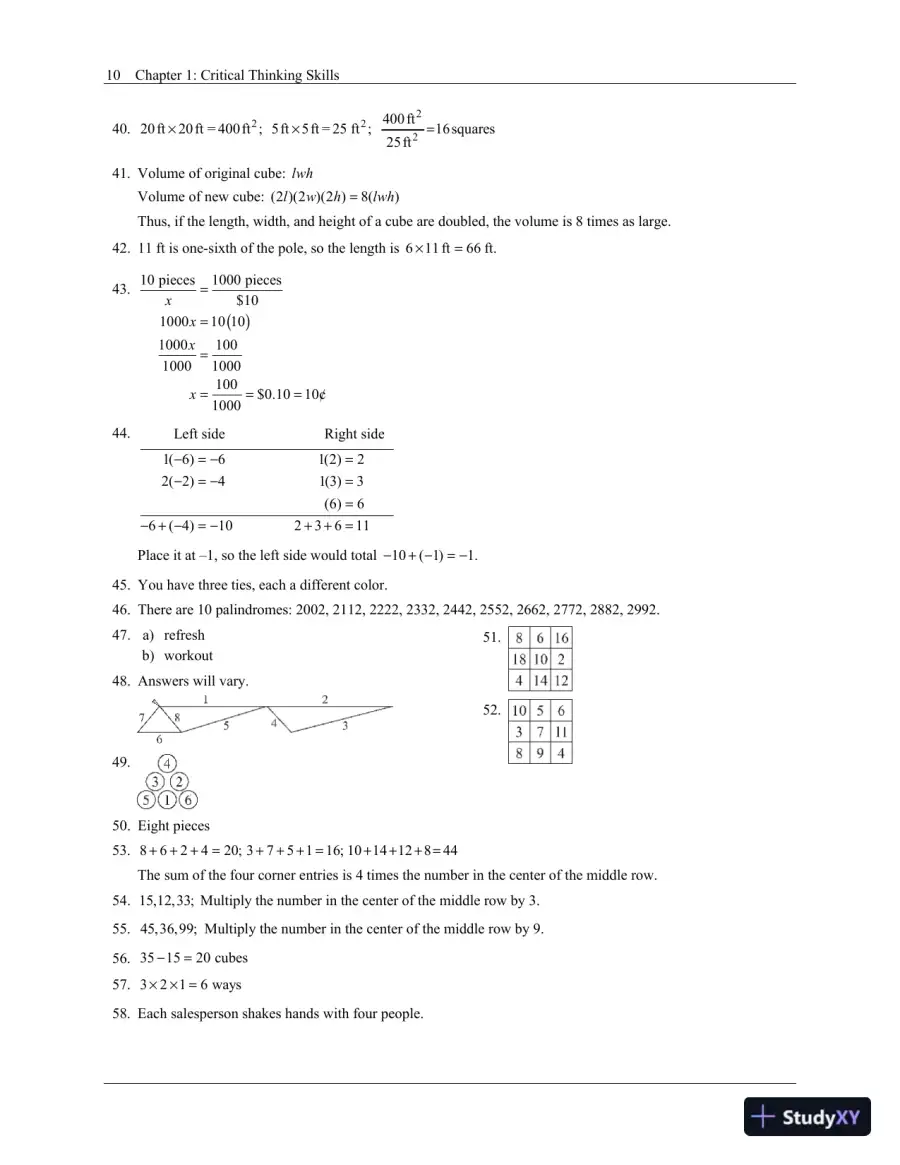 Solution Manual for A Survey of Mathematics with Applications, 11th Edition, page 16