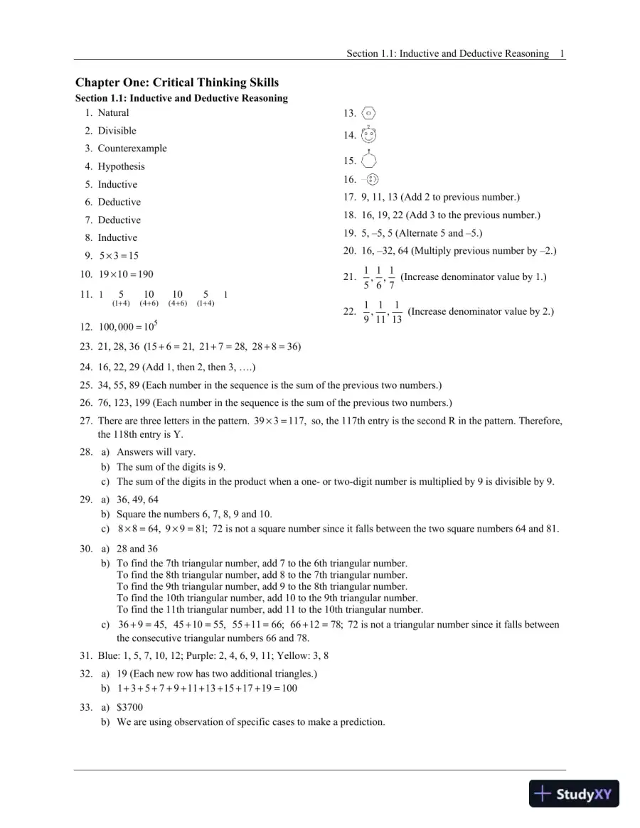 Solution Manual for A Survey of Mathematics with Applications, 11th Edition, page 7