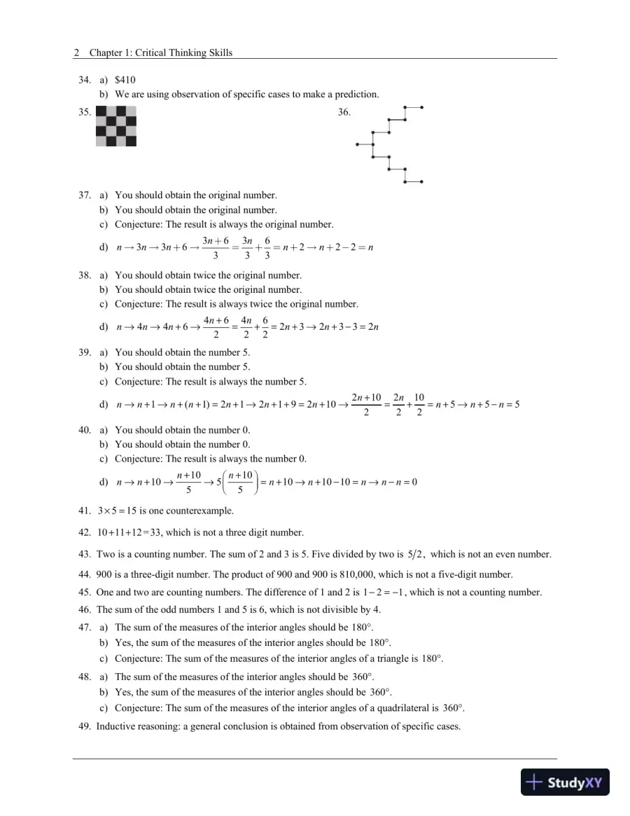 Solution Manual for A Survey of Mathematics with Applications, 11th Edition, page 8
