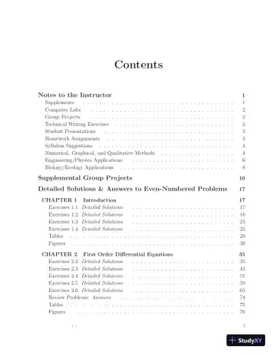 Solution Manual For Fundamentals Of Differential Equations, 8th Edition - Page 1 preview image