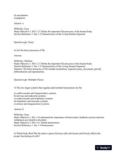 Test Bank For Principles Of Anatomy And Physiology, 13th Edition - Page 3 preview image