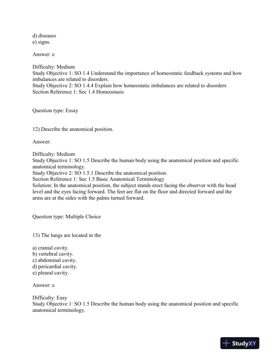 Test Bank For Principles Of Anatomy And Physiology, 13th Edition, page 6