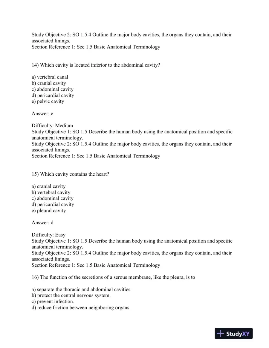 Test Bank For Principles Of Anatomy And Physiology, 13th Edition, page 7