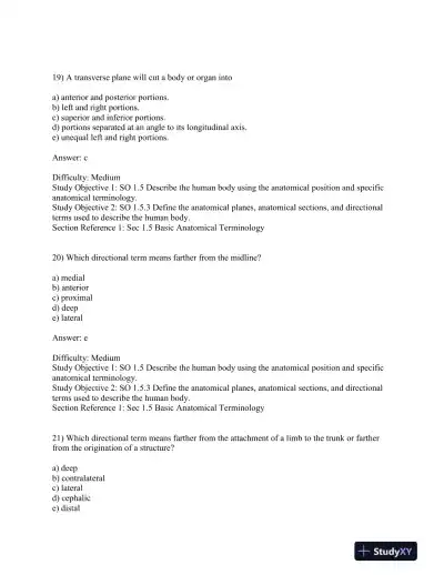 Test Bank For Principles Of Anatomy And Physiology, 13th Edition - Page 9 preview image