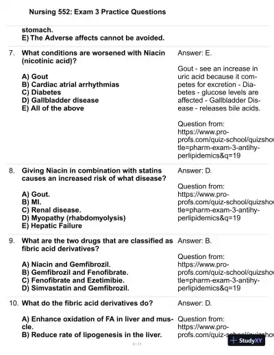 Nursing 552: Practice Exam 3 with Answers (45 Solved Questions) - Page 4 preview image