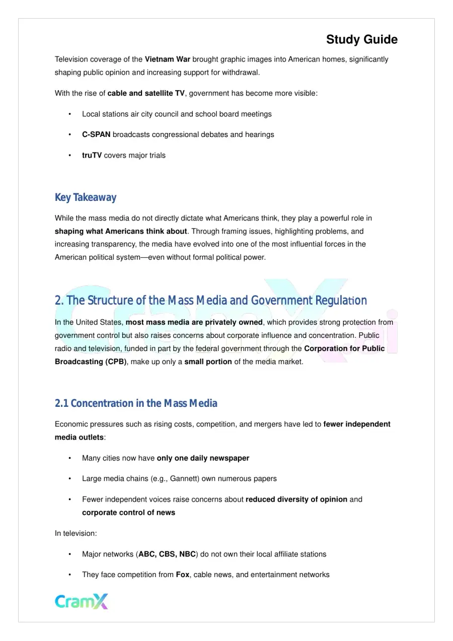 American Government - The Mass Media, page 3