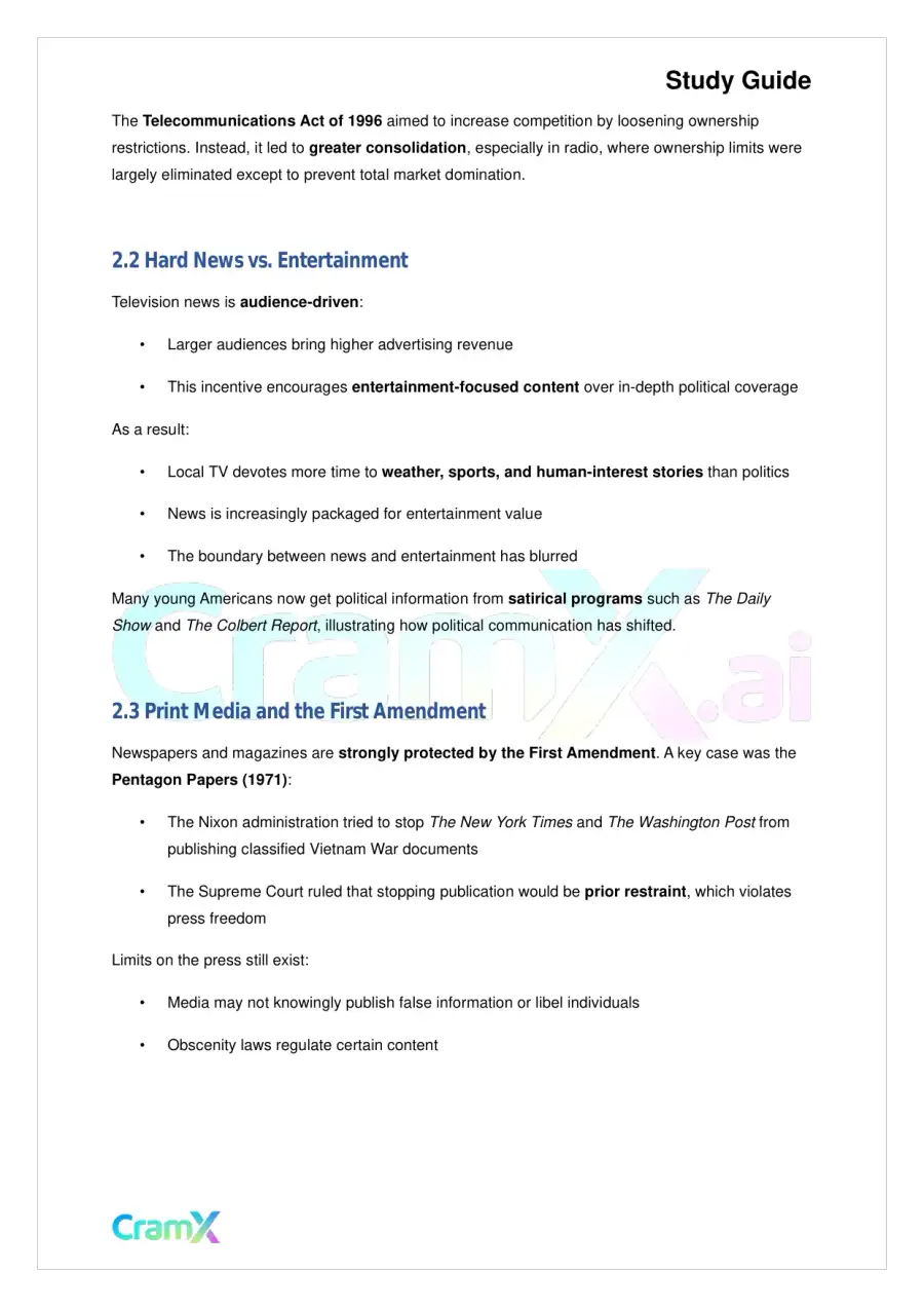 American Government - The Mass Media, page 4