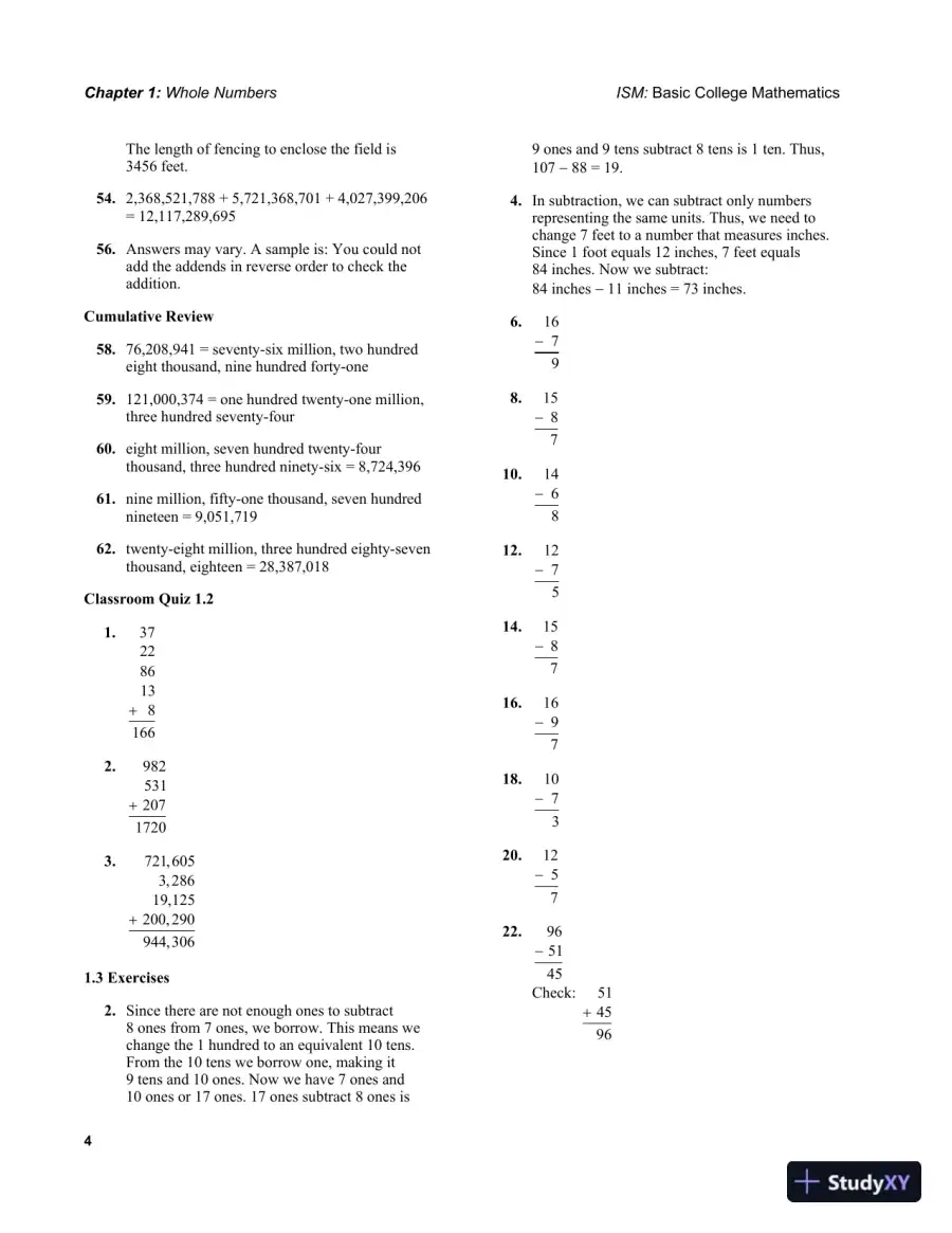 Solution Manual for Basic College Mathematics, 9th Edition, page 7