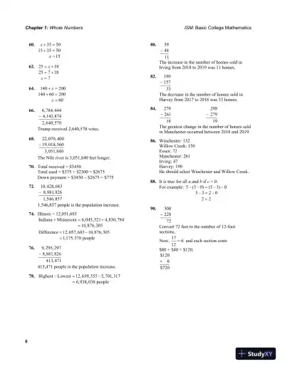 Solution Manual for Basic College Mathematics, 9th Edition - Page 9 preview image