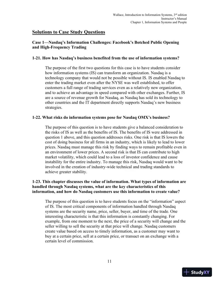 Solution Manual for Introduction to Information Systems: People, Technology and Processes, 3rd Edition, page 12