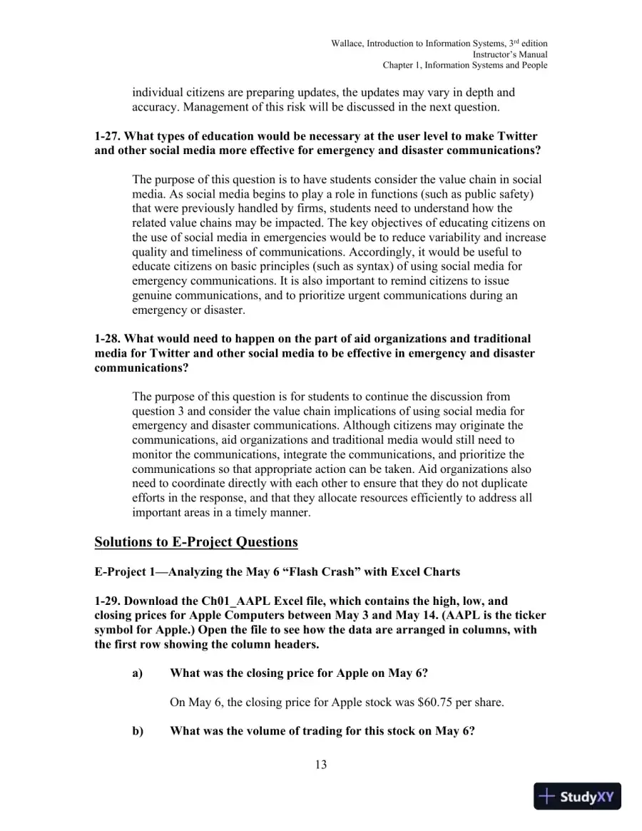 Solution Manual for Introduction to Information Systems: People, Technology and Processes, 3rd Edition, page 14