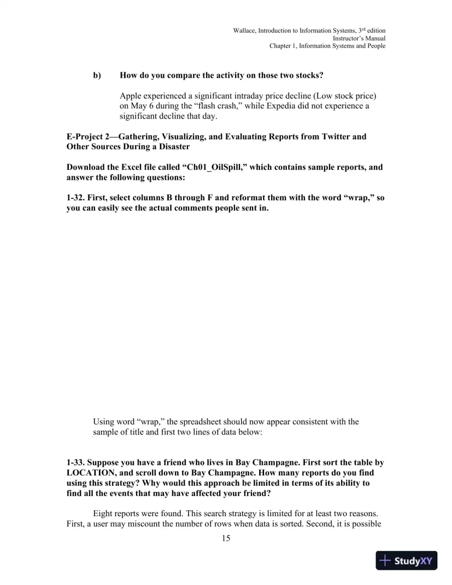 Solution Manual for Introduction to Information Systems: People, Technology and Processes, 3rd Edition, page 16