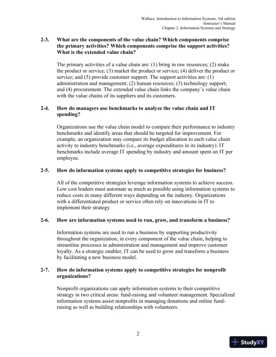 Solution Manual for Introduction to Information Systems: People, Technology and Processes, 3rd Edition, page 19