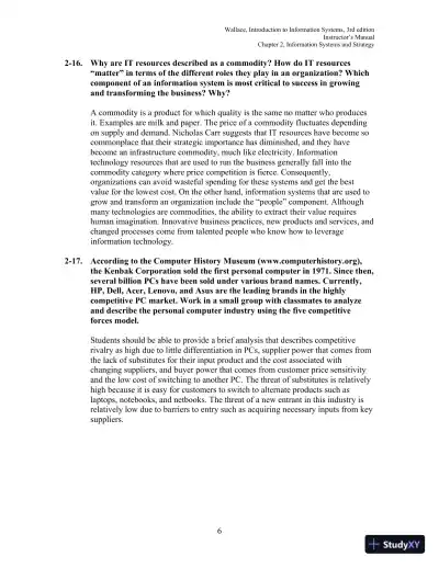 Solution Manual for Introduction to Information Systems: People, Technology and Processes, 3rd Edition - Page 23 preview image