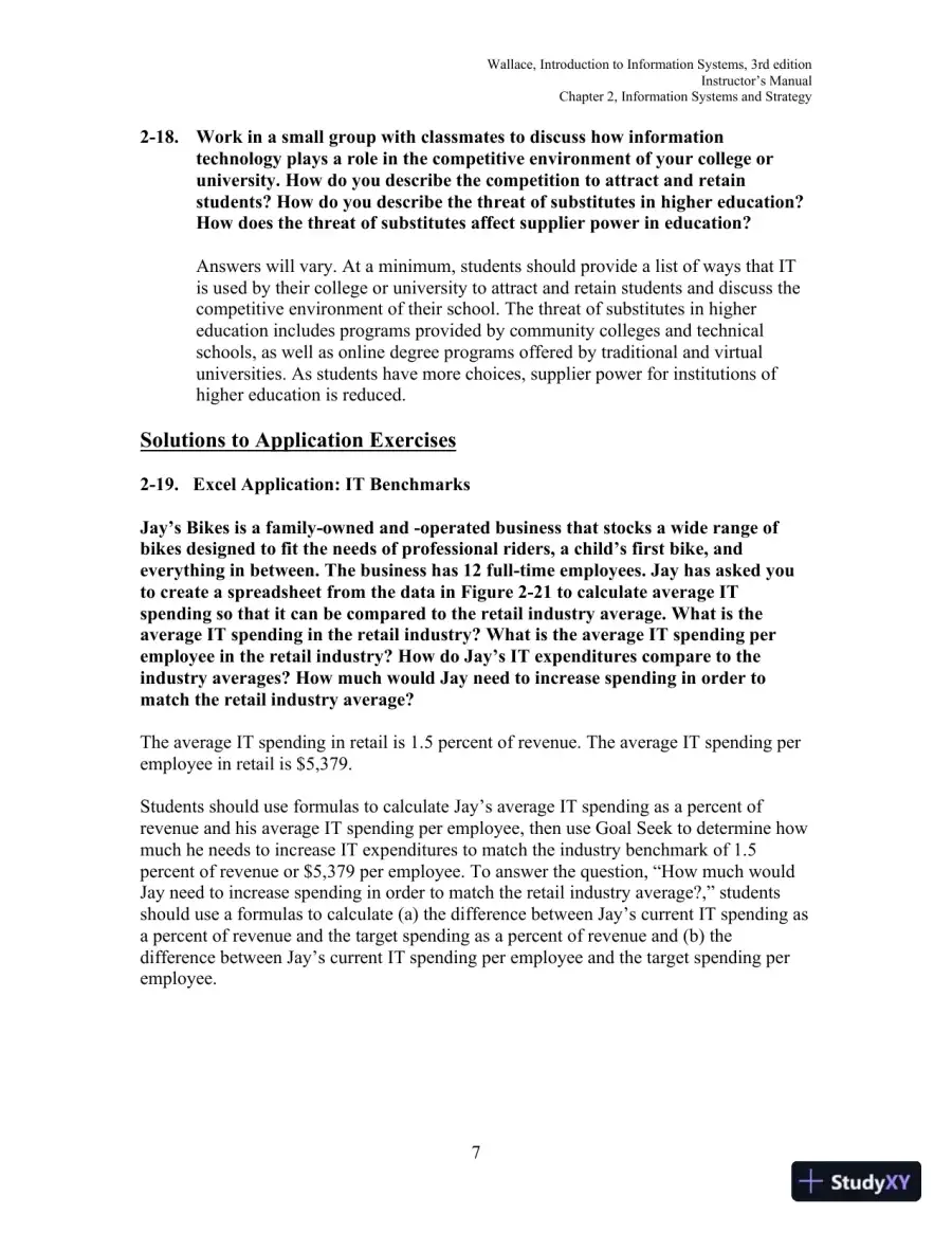 Solution Manual for Introduction to Information Systems: People, Technology and Processes, 3rd Edition, page 24