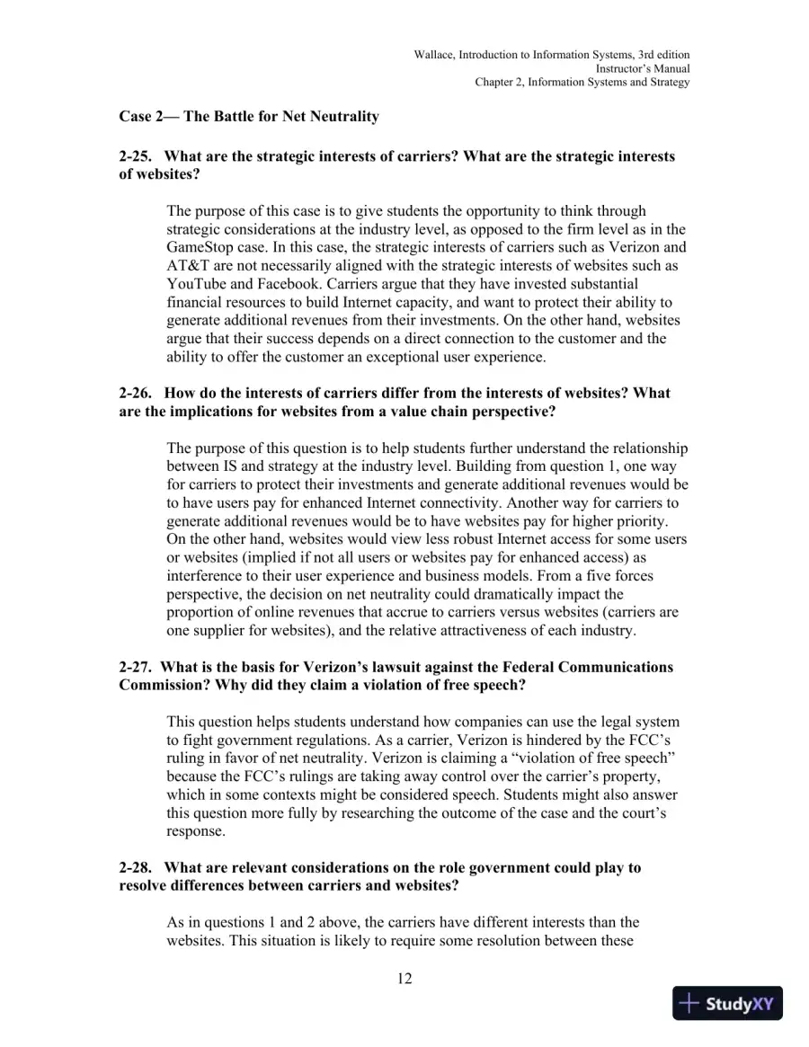Solution Manual for Introduction to Information Systems: People, Technology and Processes, 3rd Edition, page 29