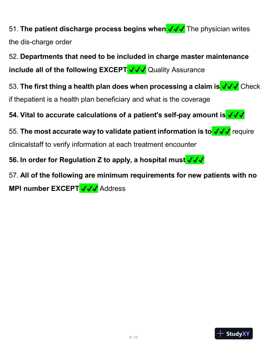 2023 CRCR Health Care Assessment Certification Exam With Answers (205 Solved Questions), page 10