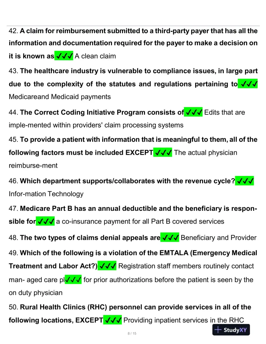 2023 CRCR Health Care Assessment Certification Exam With Answers (205 Solved Questions), page 9