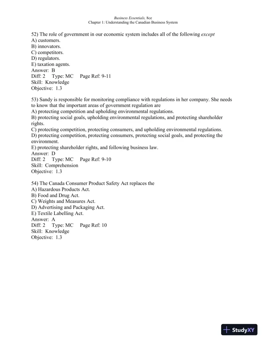 Test Bank For Business Essentials, Eighth Canadian Edition 8th Edition, page 17