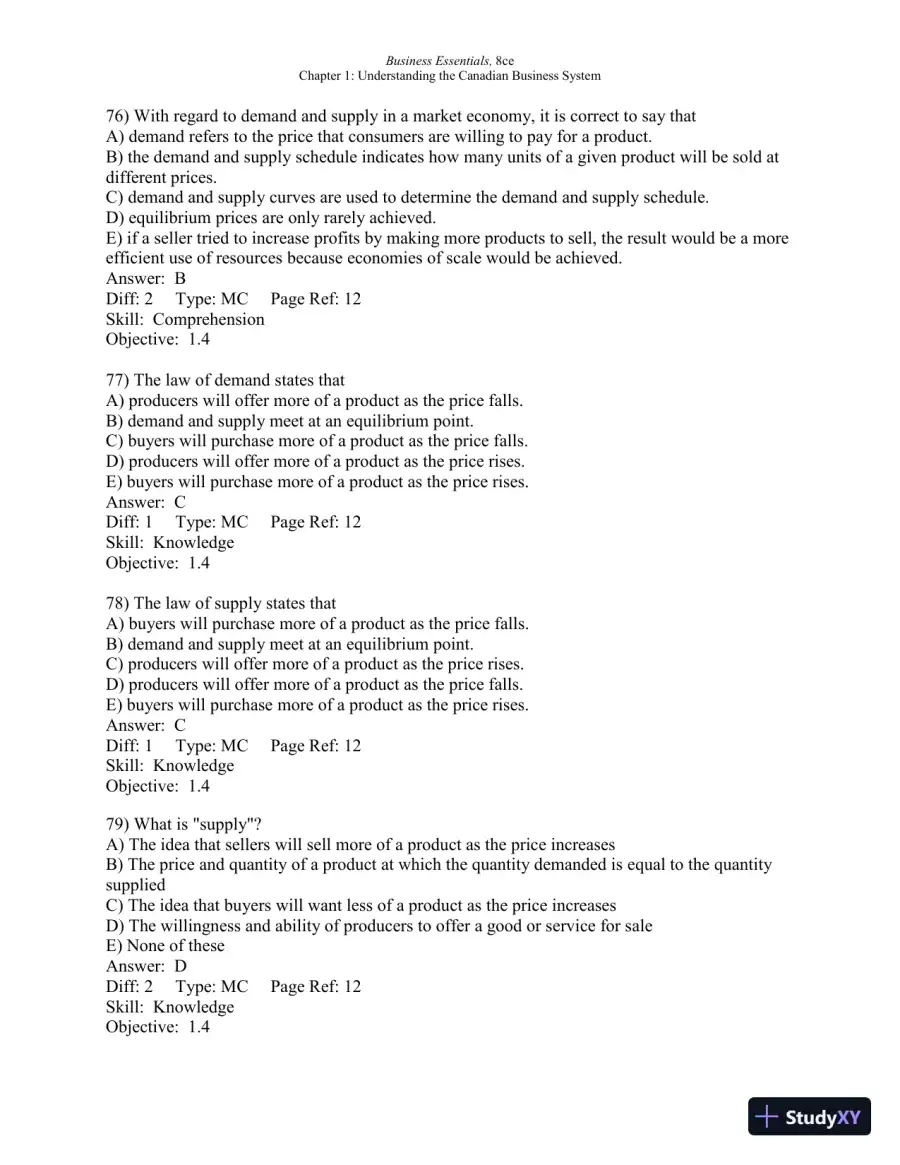 Test Bank For Business Essentials, Eighth Canadian Edition 8th Edition, page 24