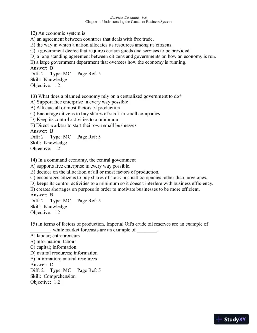 Test Bank For Business Essentials, Eighth Canadian Edition 8th Edition, page 6